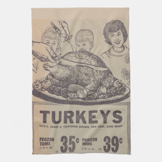 krant Thanksgiving Kitchen Towel Theedoek (Verticaal)