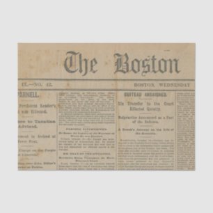 Krant The Boston Newspaper Tissuepapier