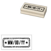 Krant-thema gedateerd met distressed uitstraling rubberstempel (Gestempeld)