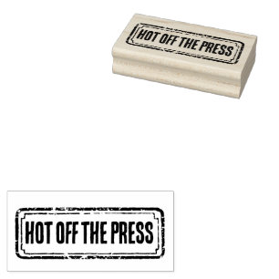 Krant Thema Versleten Heet Van De Pers Rubberstempel