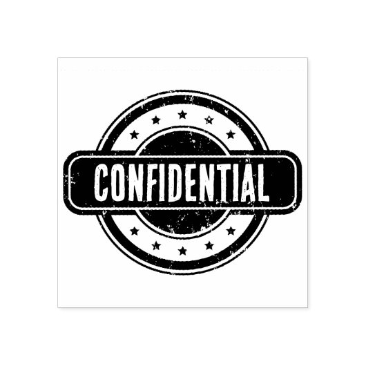 Krant-thema versleten vertrouwelijk rubberstempel (Afrduk)