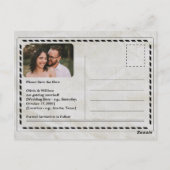 Krant Trouwen  Elegant Save the Date Briefkaart (Achterkant)