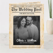 Krant Trouwprogramma Rustieke bruiloft tijdlijn Kaart (Voorkant)