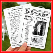 Krant Trouwprogramma Uniek Modern Elegant Kaart