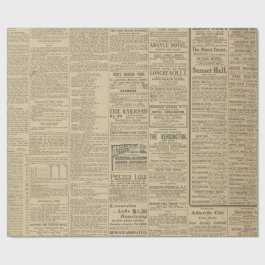  krant uit 1900 cadeaupapier (Vlak)