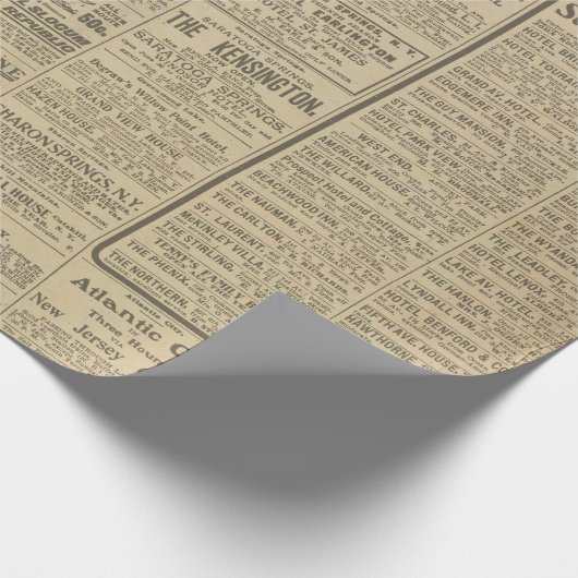  krant uit 1900 cadeaupapier (Hoek)