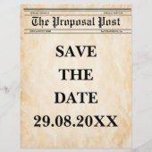 Krant uit het verleden Retro Landelijke Foto Save  Flyer (Achterkant)