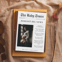 Krant Uniek fotoesthetisch Baby shower