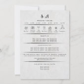 Krant Uniek Hoefijzer Rozen Bruiloft Details Kaart (Achterkant)