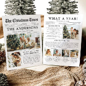 Krant Uniek Leuk Wat een jaar Foto Kerst Feestdagenkaart