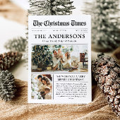 Krant Uniek Leuk Wat een jaar Foto Kerst Feestdagenkaart