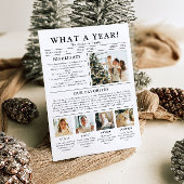 Krant Uniek Leuk Wat een jaar Foto Kerst Feestdagenkaart
