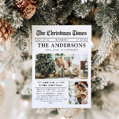 Krant Uniek Leuk Wat een jaar Foto Kerst Feestdagenkaart