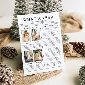 Krant Uniek Leuk Wat een jaar Foto Kerst Feestdagenkaart