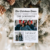 Krant Uniek Leuk Wat een jaar Foto Kerst Feestdagenkaart