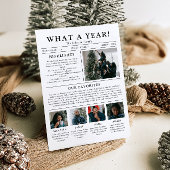 Krant Uniek Leuk Wat een jaar Foto Kerst Feestdagenkaart