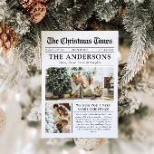 Krant Uniek Leuk Wat een jaar Foto Kerst Feestdagenkaart