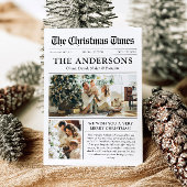 Krant Uniek Leuk Wat een jaar Foto Kerst Feestdagenkaart