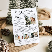 Krant Uniek Leuk Wat een jaar Foto Kerst Feestdagenkaart