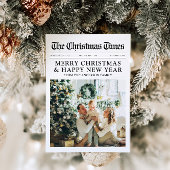 Krant Uniek Leuk Wat een jaar Foto Kerst Feestdagenkaart