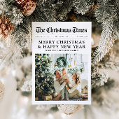 Krant Uniek Leuk Wat een jaar Foto Kerst Feestdagenkaart