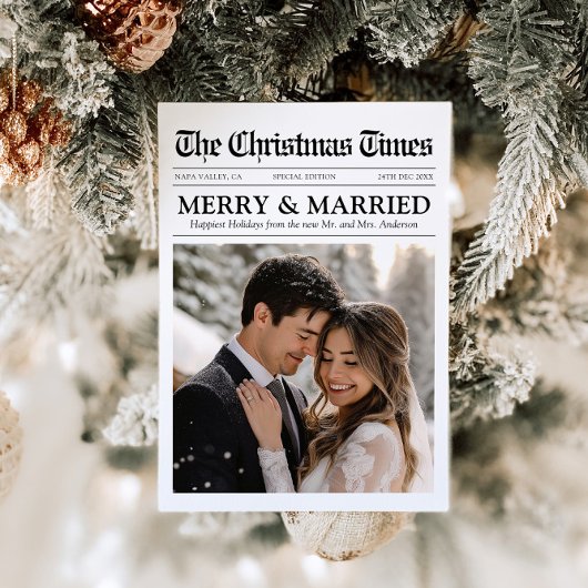 Krant Uniek Leuk Wat een jaar Foto Kerst Feestdagenkaart