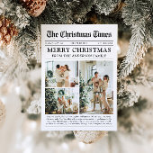 Krant Uniek Leuk Wat een jaar Foto Kerst Feestdagenkaart