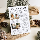 Krant Uniek Leuk Wat een jaar Foto Kerst Feestdagenkaart