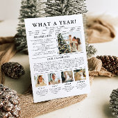 Krant Uniek Leuk Wat een jaar Foto Kerst Feestdagenkaart