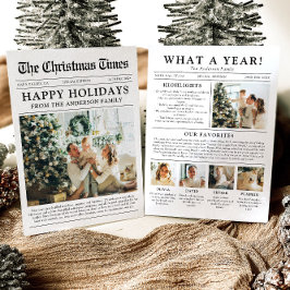 Krant Uniek Leuk Wat een jaar Foto Kerst Feestdagenkaart