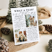 Krant Uniek Leuk Wat een jaar Foto Kerst Feestdagenkaart