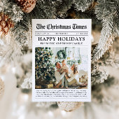 Krant Uniek Leuk Wat een jaar Foto Kerst Feestdagenkaart