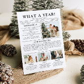 Krant Uniek Leuk Wat een jaar Foto Kerst Feestdagenkaart
