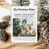 Krant Uniek Leuk Wat een jaar Foto Kerst Feestdagenkaart