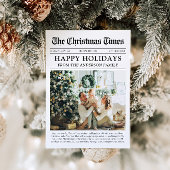 Krant Uniek Leuk Wat een jaar Foto Kerst Feestdagenkaart