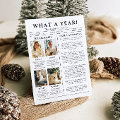 Krant Uniek Leuk Wat een jaar Foto Kerst Feestdagenkaart