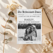 Krant Unieke bruidsmeisje voorstel Foto Kaart