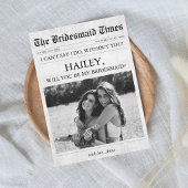 Krant Unieke bruidsmeisje voorstel Foto Kaart