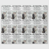 Krant unieke foto bruiloft dank u cadeaupapier (Vlak)