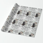 Krant unieke foto bruiloft dank u cadeaupapier (Uitgerold)