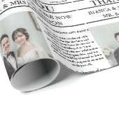 Krant unieke foto bruiloft dank u cadeaupapier (Rol Hoek)