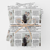 Krant unieke foto bruiloft dank u inpakpapier vel (In situ)