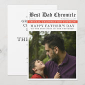 Krant Unieke foto Happy Vaderdag Party Kaart (Voorkant / Achterkant)