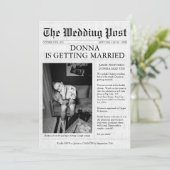 Krant Unieke Funny Vrijgezellenfeest Bachelorette Kaart (Staand voorkant)