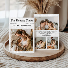 Krant Unieke Kerst 4 Foto's Familie Feestdagenkaart