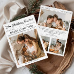 Krant Unieke Kerst 4 Foto's Familie Feestdagenkaart<br><div class="desc">Vier de magie van het seizoen en deel uw gekoesterde momenten met onze unieke kerstkaart die is ontworpen om eruit te zien als de voorpagina van een klassieke krant. Deze creatieve en nostalgische kaart transformeert uw vakantie groeten in een onvergetelijke herinnering, perfect om de hoogtepunten van uw familie van het...</div>