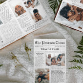 Krant Unieke Kerst Wat een jaar Multi Foto Drieluik Wenskaart