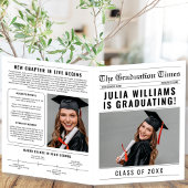 Krant Unieke Klasse van 2024 Afstuderen Keepsake Kaart