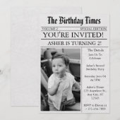 Krant Unieke Leuke Foto 2e Verjaardagsfeest Kaart (Voorkant / Achterkant)