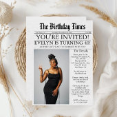 Krant Unieke Leuke Foto 40ste Verjaardagsfeest Kaart